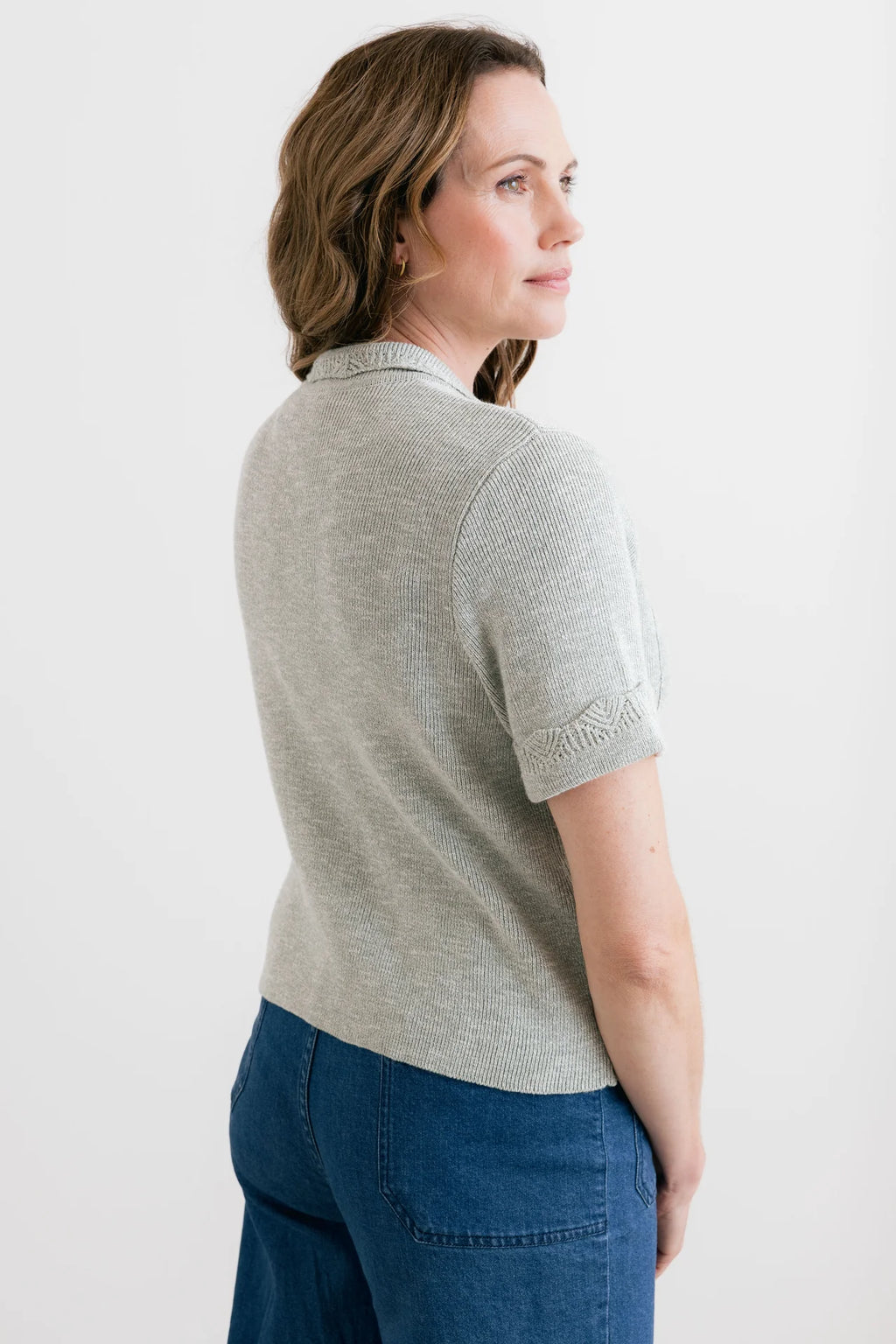 Lily and Me Phoebe Short Sleeve Knitted Jacket Lime