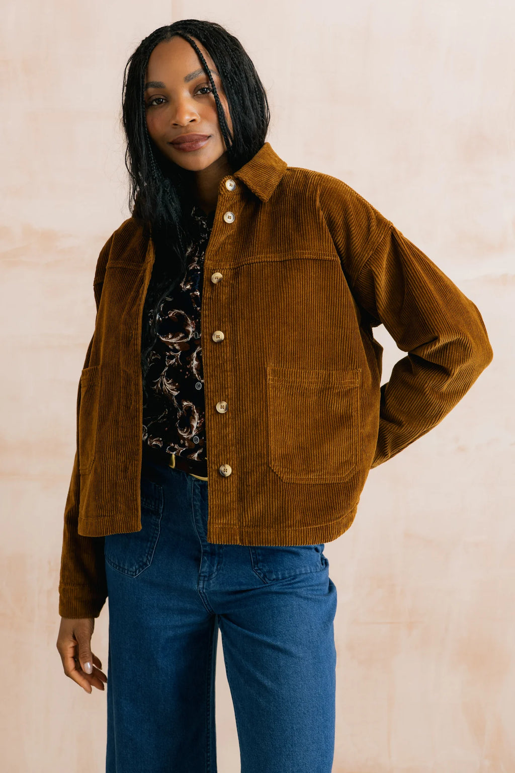 Lily & Me Olivia Shirt Jacket Plain Jumbo Cord