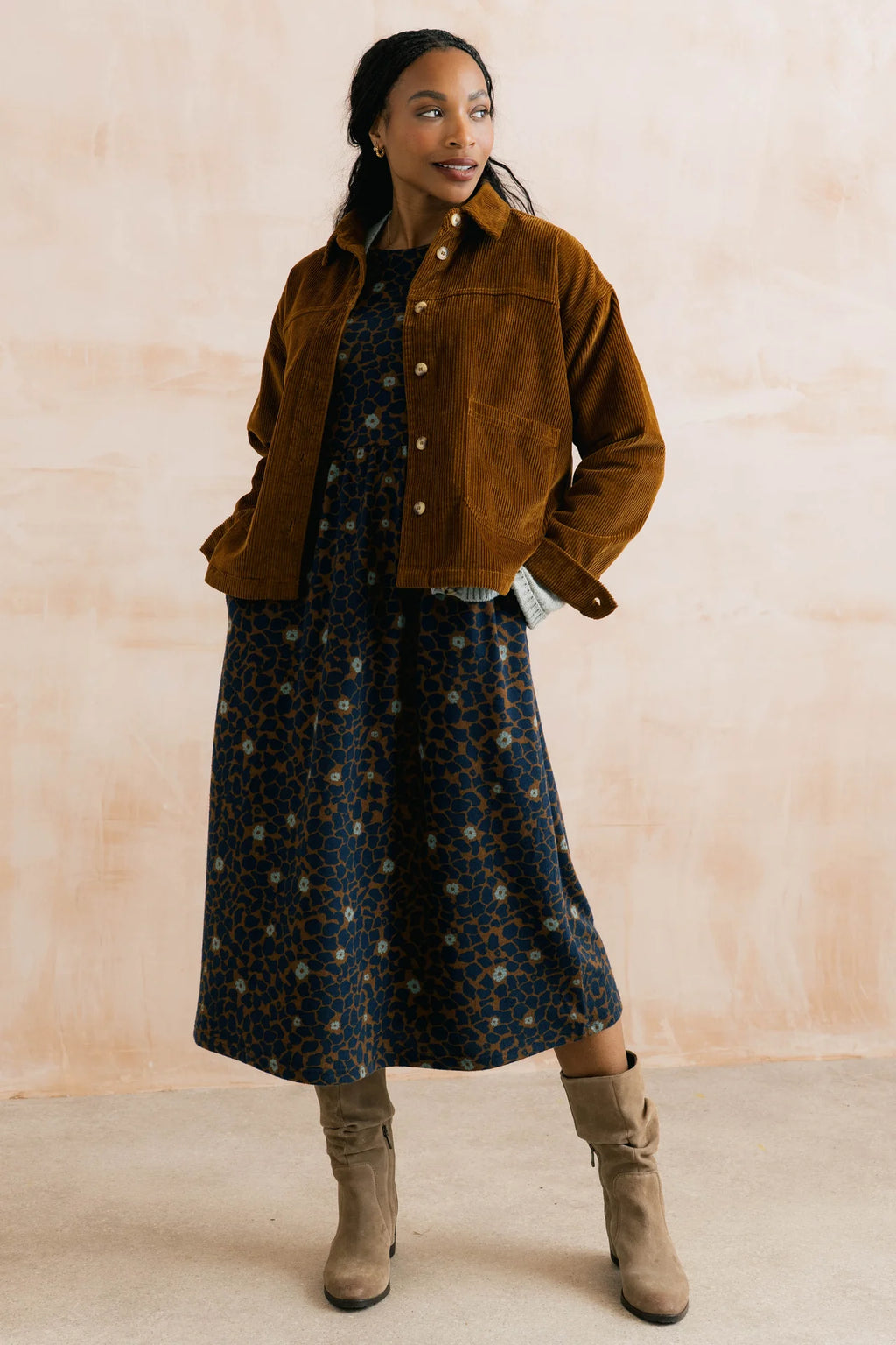 Lily & Me Olivia Shirt Jacket Plain Jumbo Cord