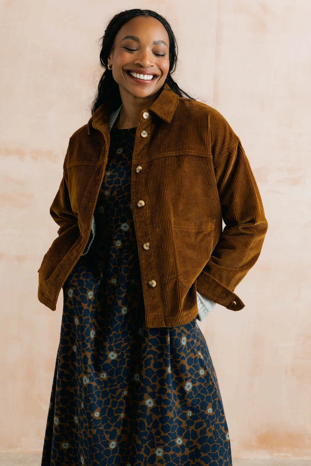 Lily & Me Olivia Shirt Jacket Plain Jumbo Cord