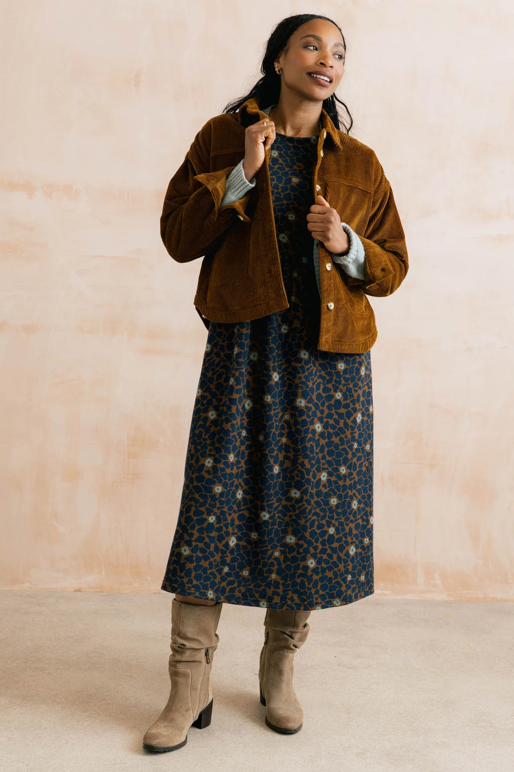 Lily & Me Olivia Shirt Jacket Plain Jumbo Cord