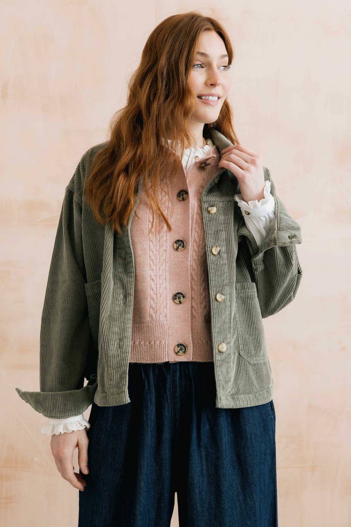 Lily & Me Stencil Vest Cable Knit