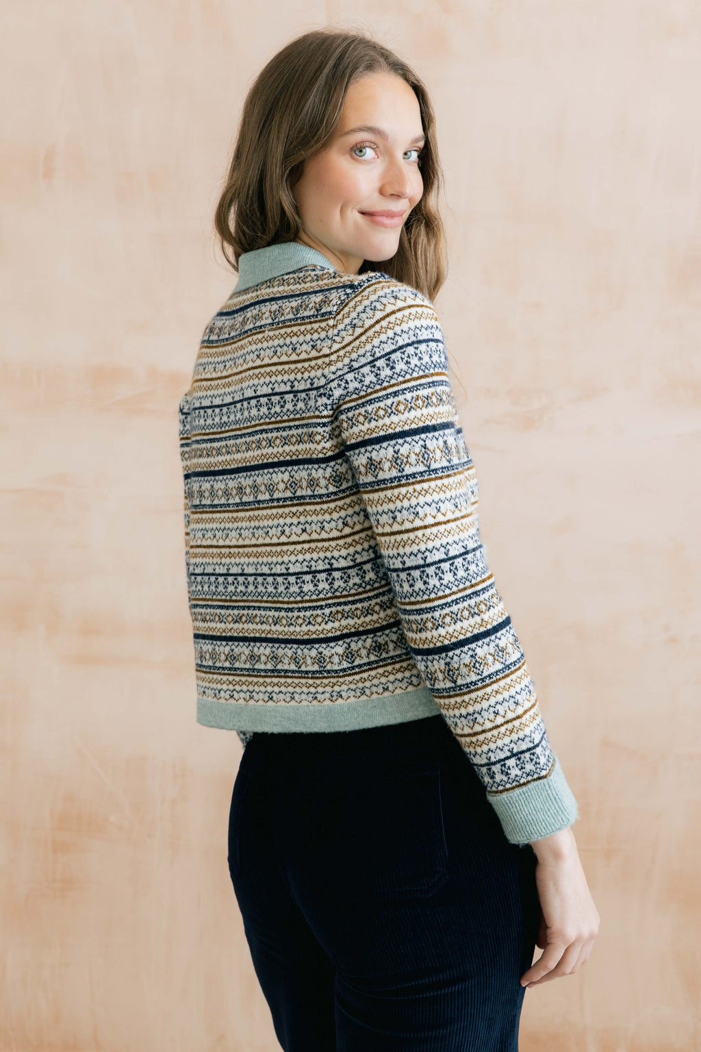 Lily & Me Chestnut Fair Isle Jacket