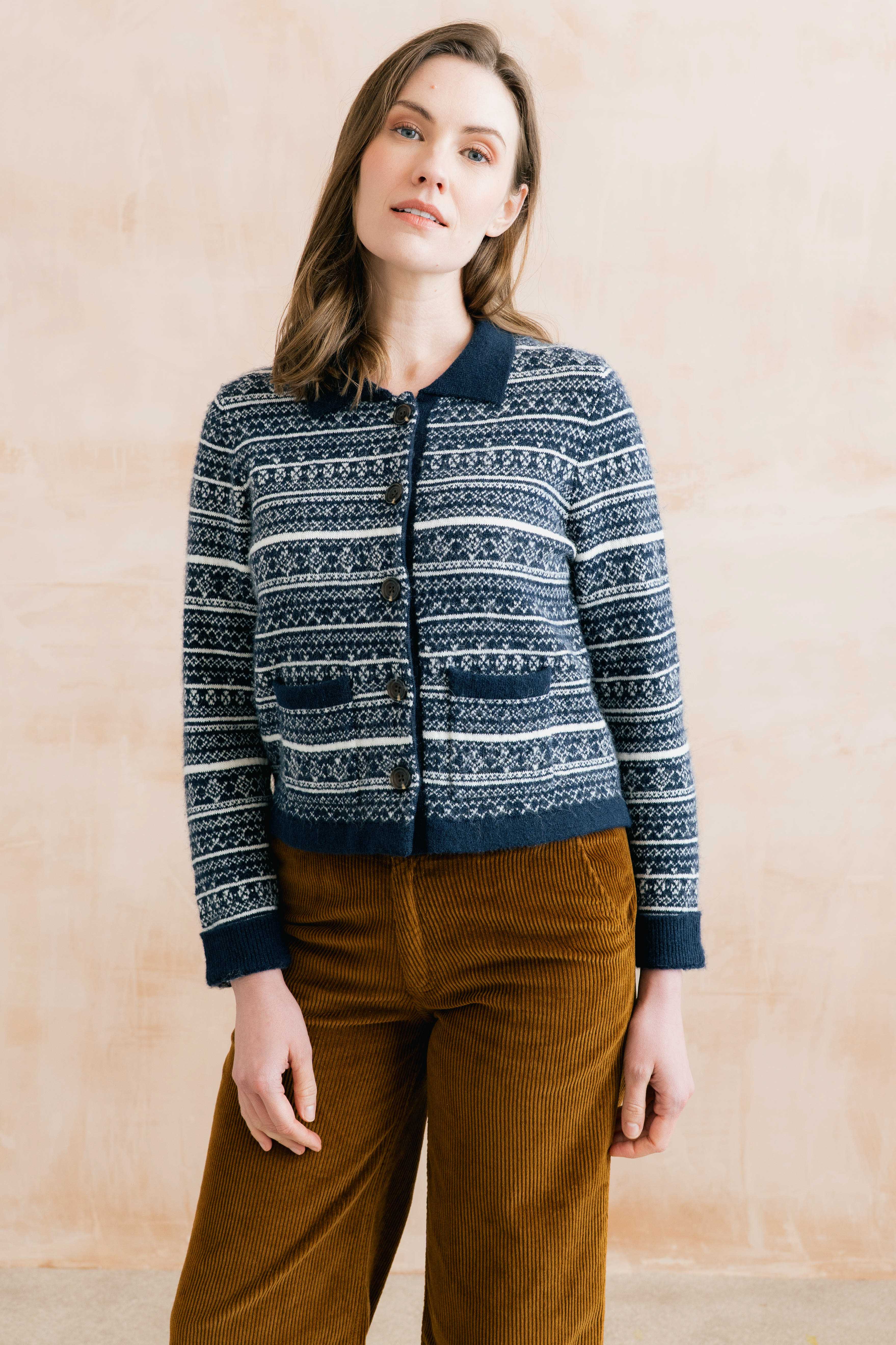 Lily & Me Chestnut Fair Isle Jacket