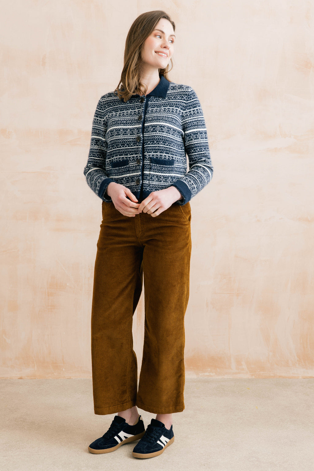 Lily & Me Chestnut Fair Isle Jacket
