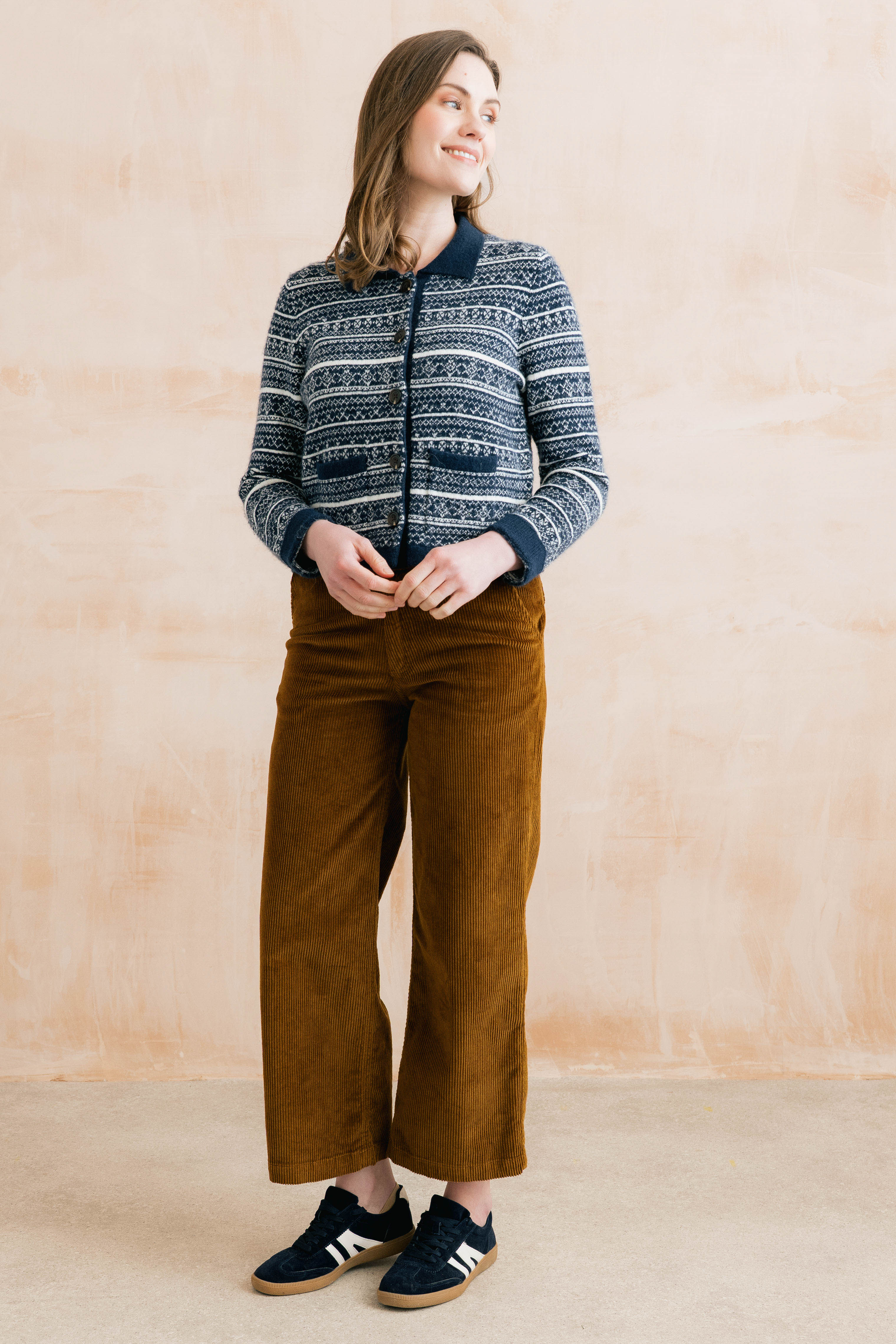 Lily & Me Chestnut Fair Isle Jacket
