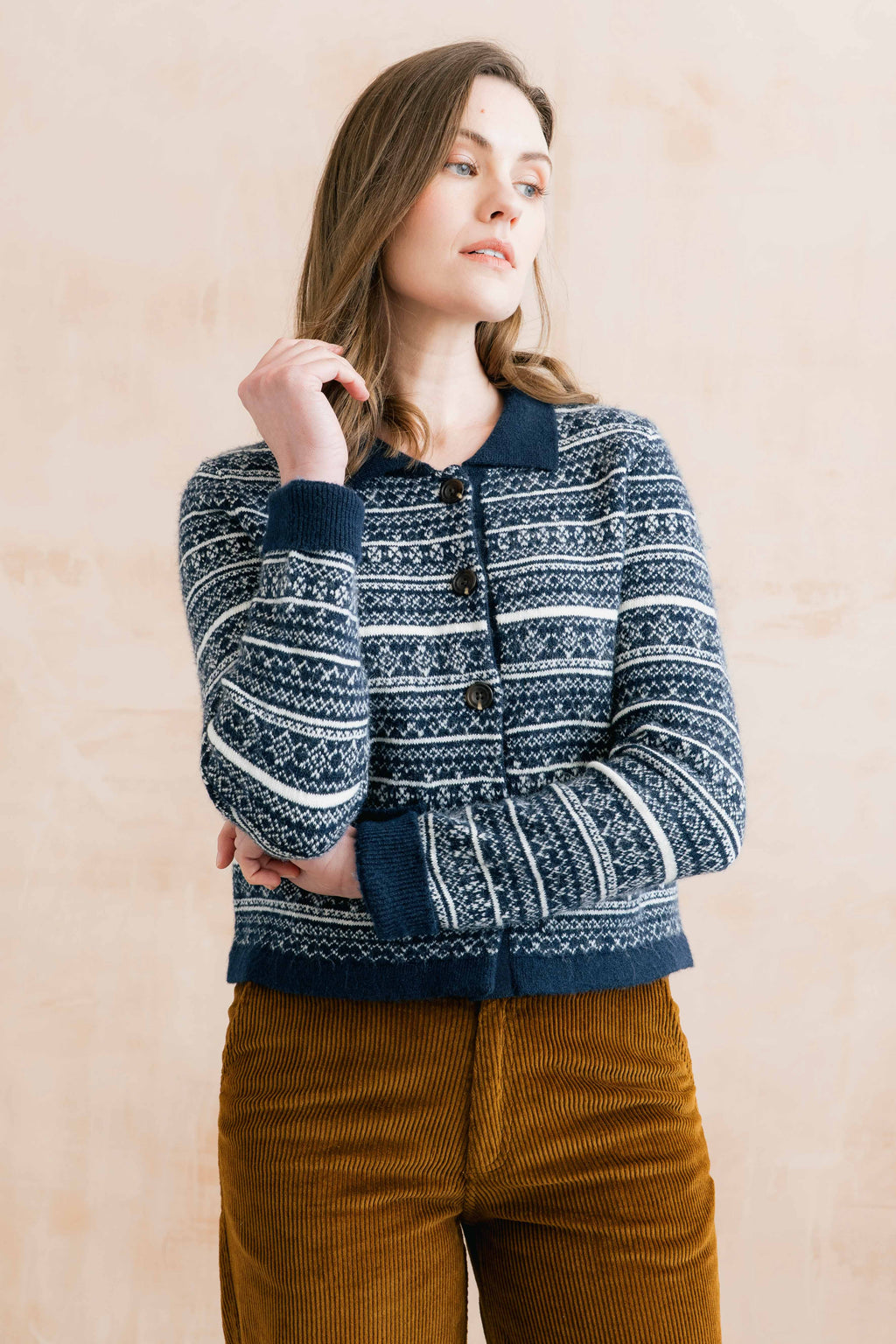 Lily & Me Chestnut Fair Isle Jacket