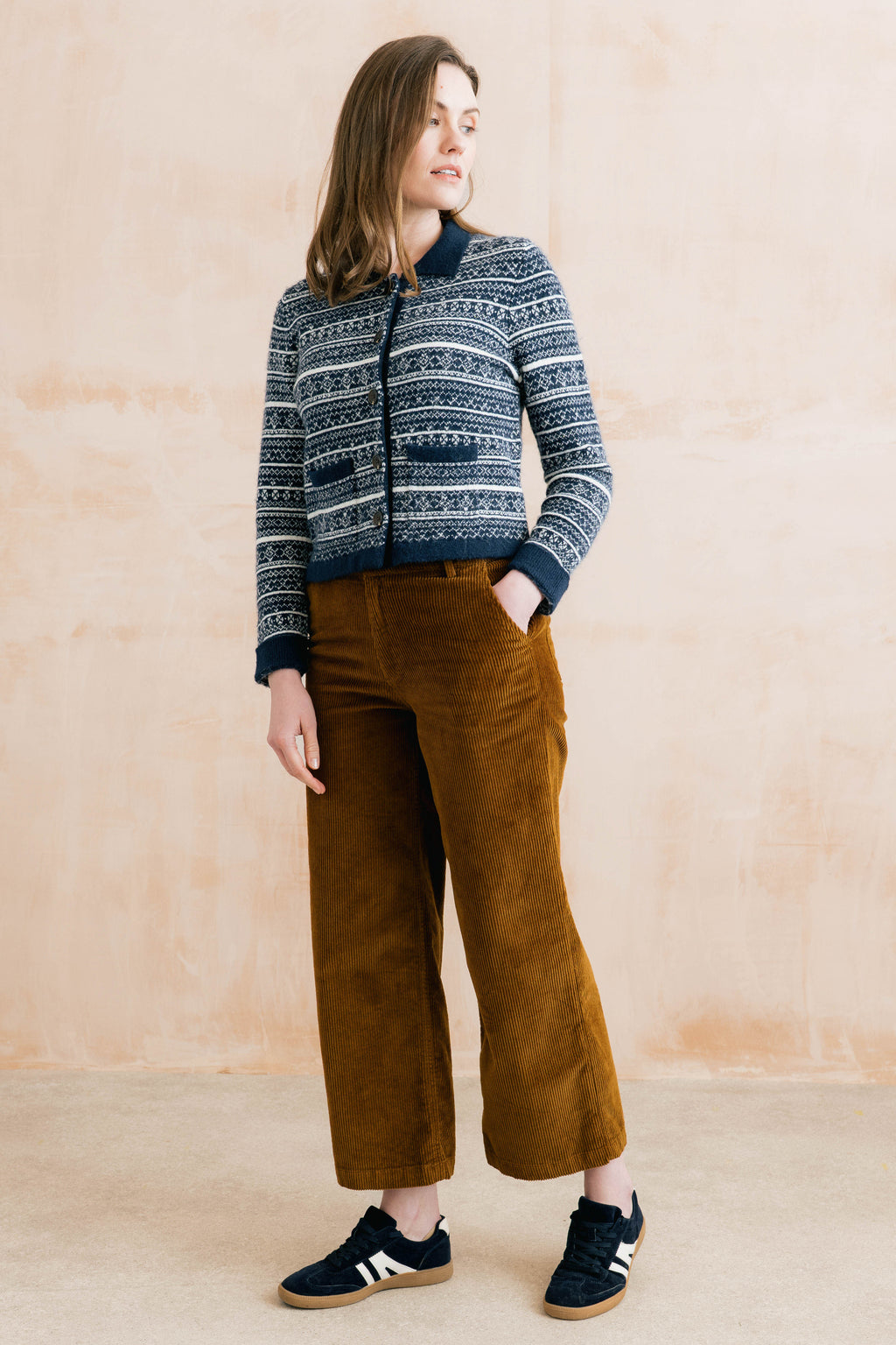 Lily & Me Chestnut Fair Isle Jacket