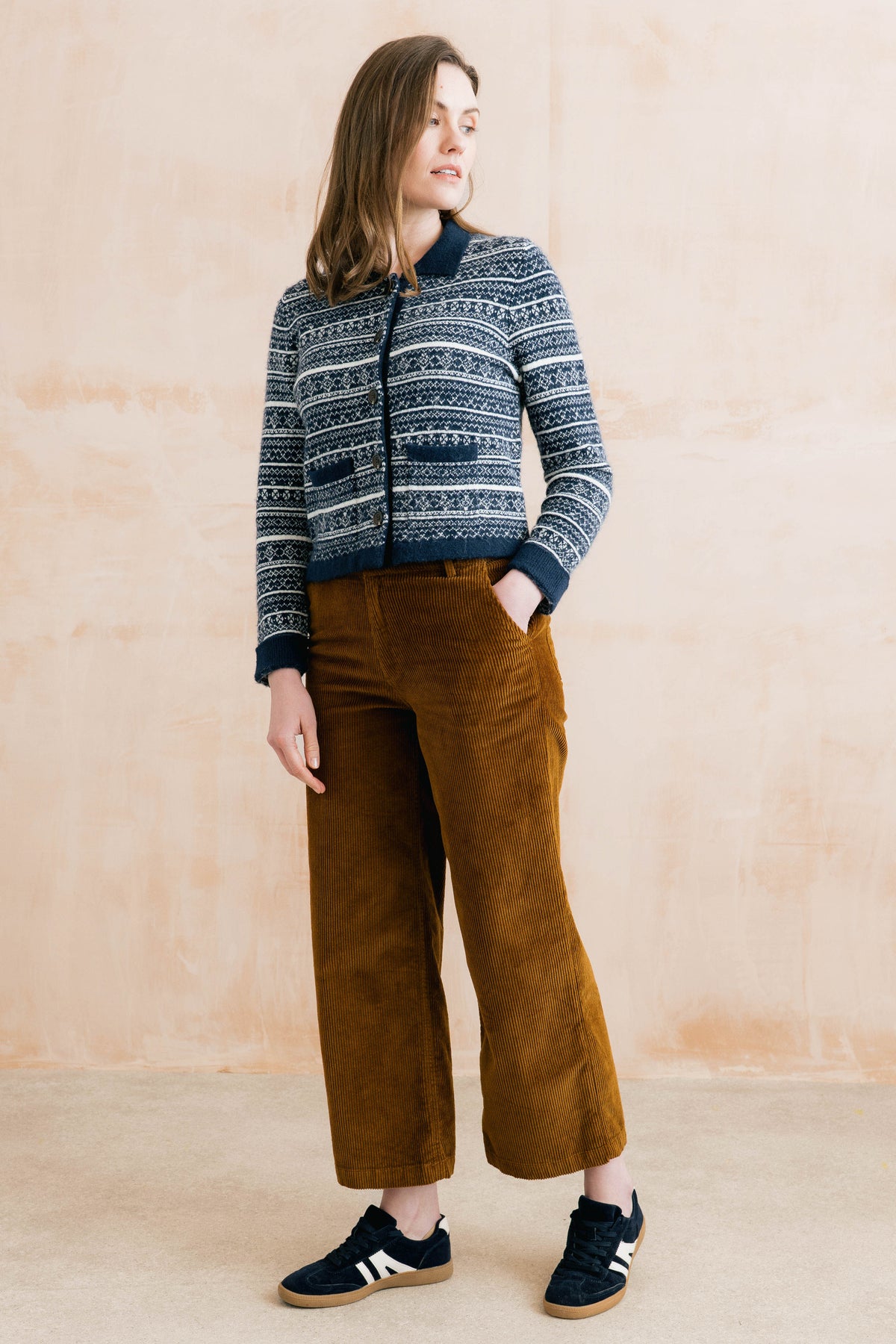 Lily & Me Chestnut Fair Isle Jacket