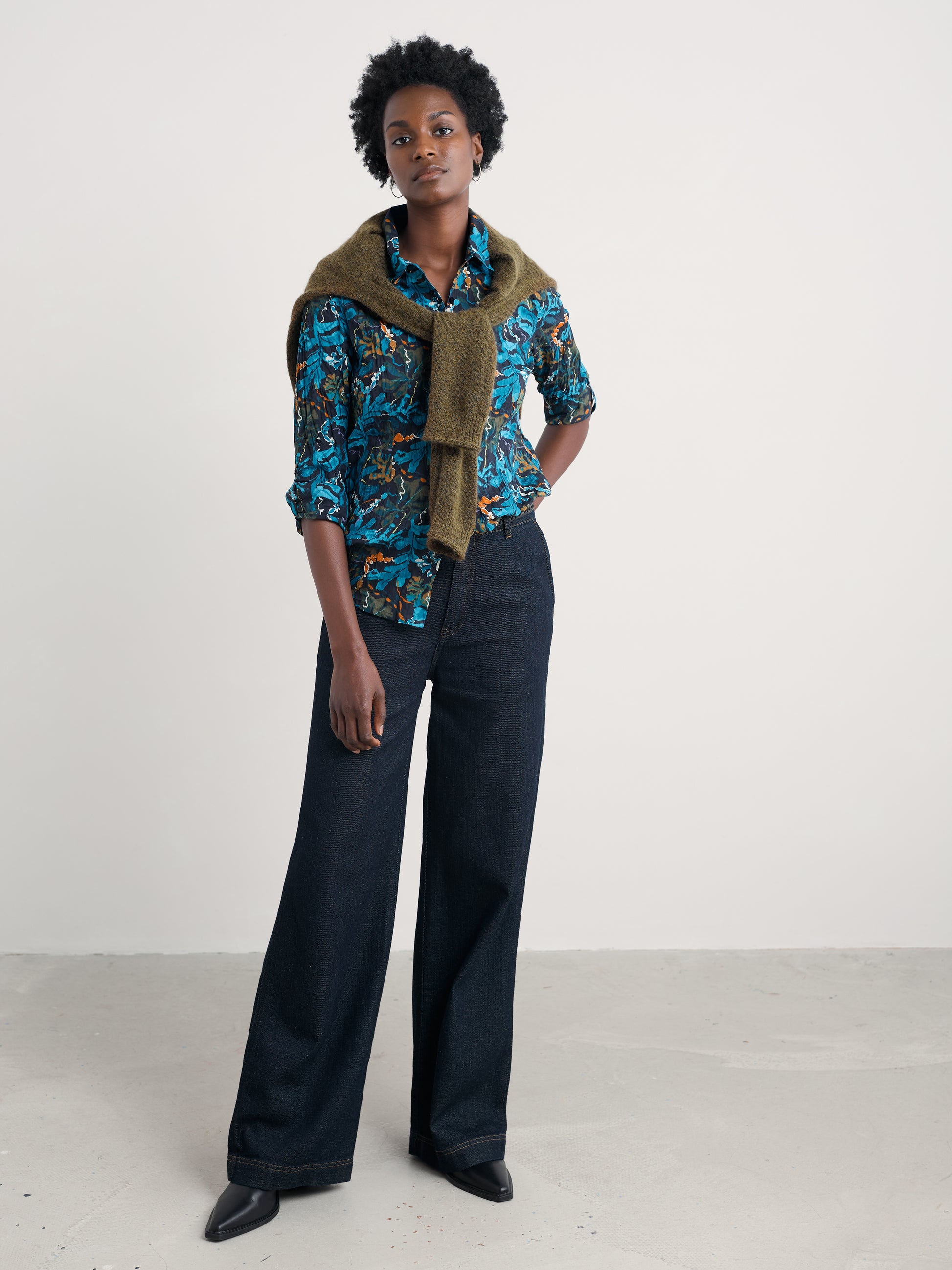 Seasalt Larissa Shirt Floating Fronds Maritime