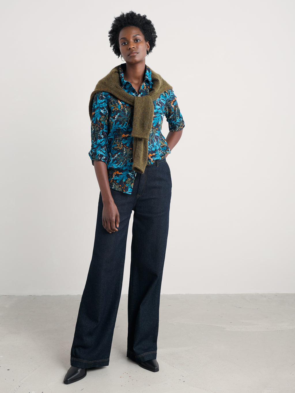 Seasalt Larissa Shirt Floating Fronds Maritime-Shirts & Tops-White finn