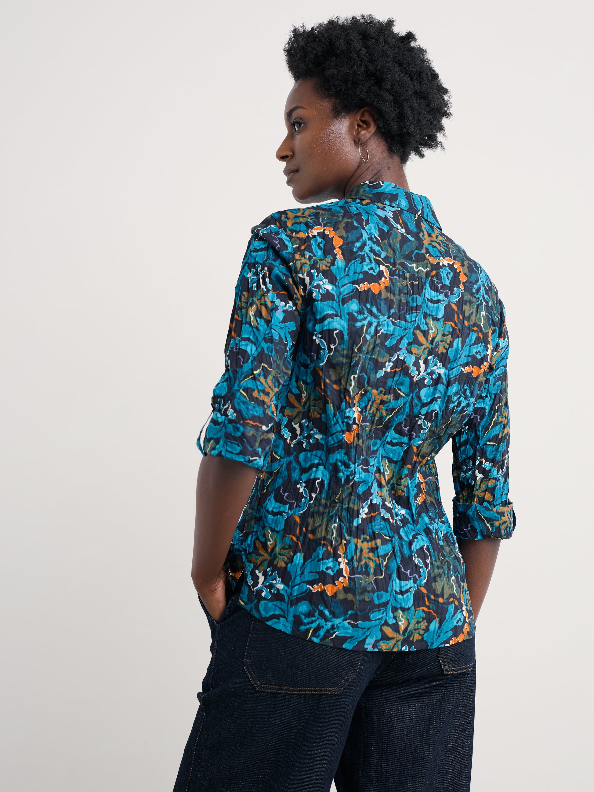 Seasalt Larissa Shirt Floating Fronds Maritime