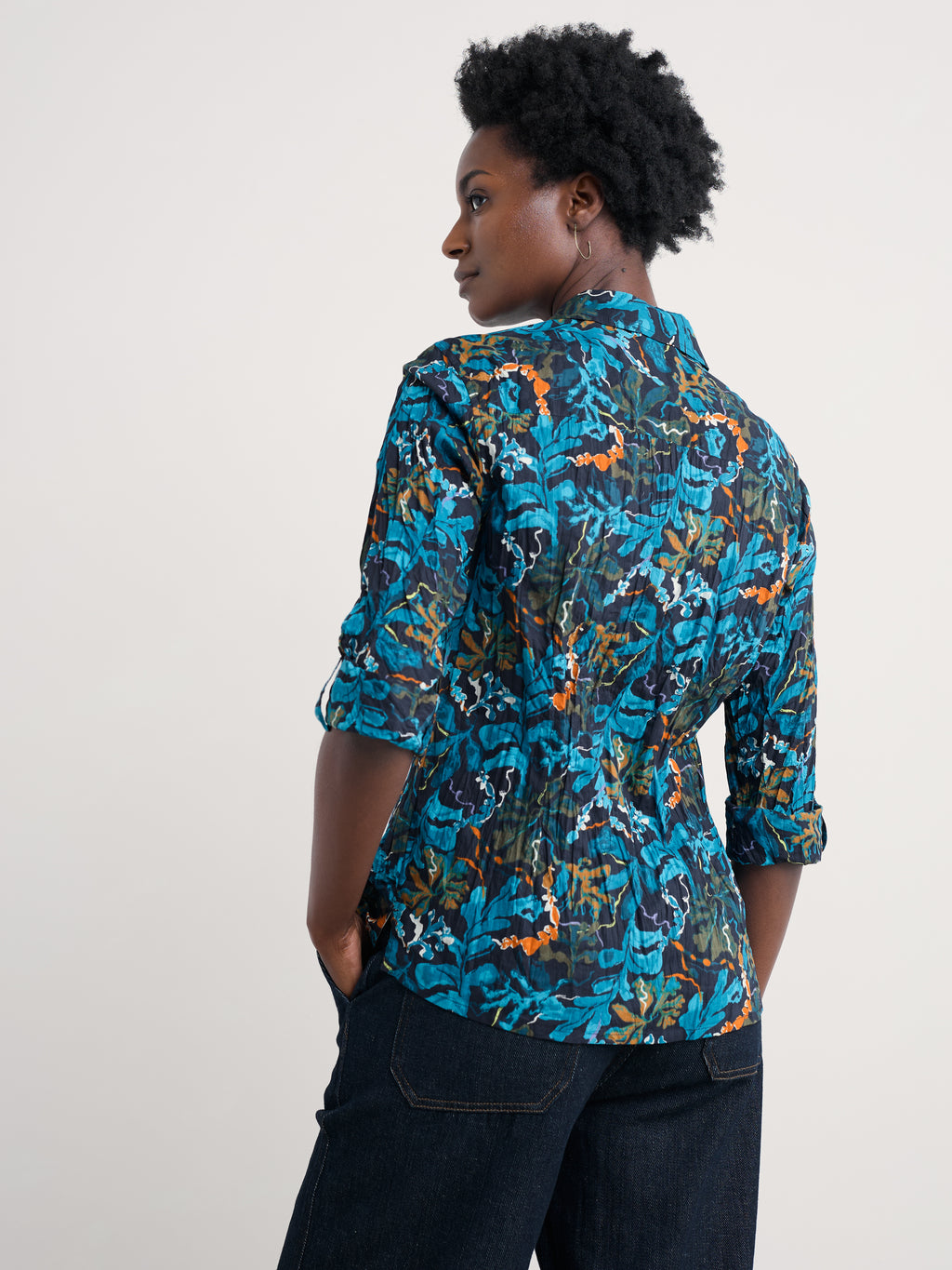 Seasalt Larissa Shirt Floating Fronds Maritime-Shirts & Tops-White finn