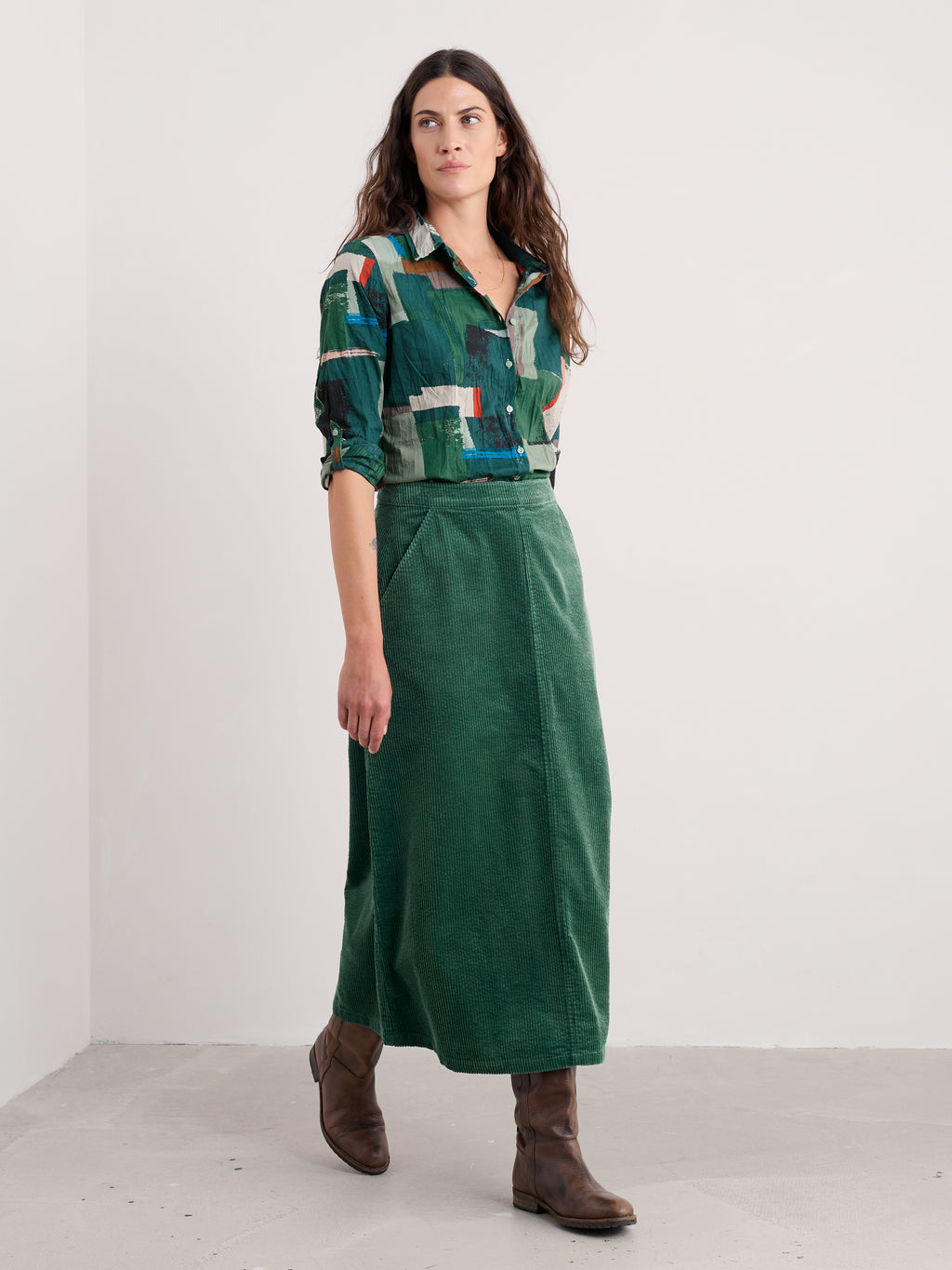Seasalt Larissa Shirt Aerial Field Coppice-Seasalt-White finn