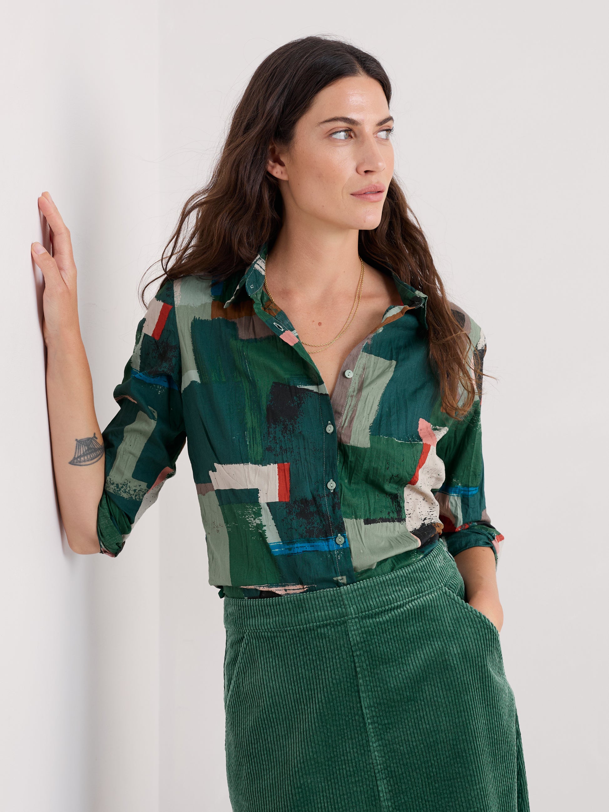 Seasalt Larissa Shirt Aerial Field Coppice