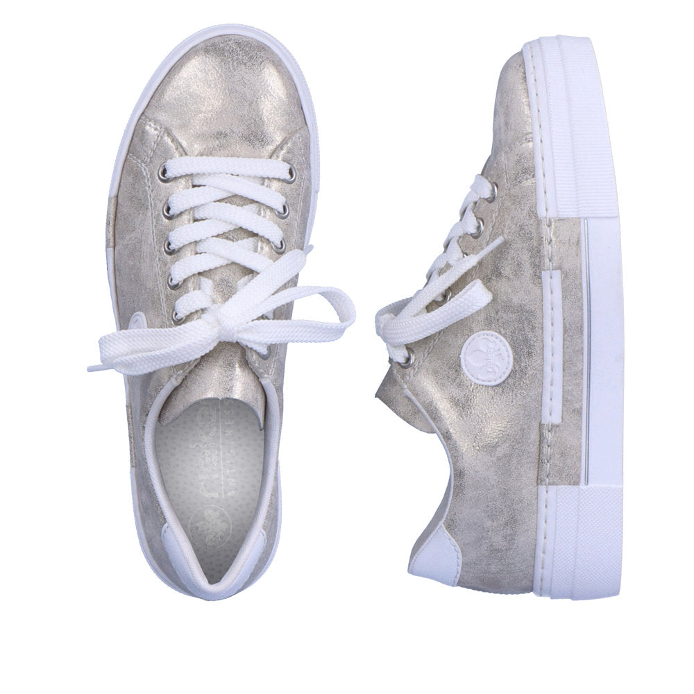 Rieker Gold Trainer N49W1-Footwear-White finn