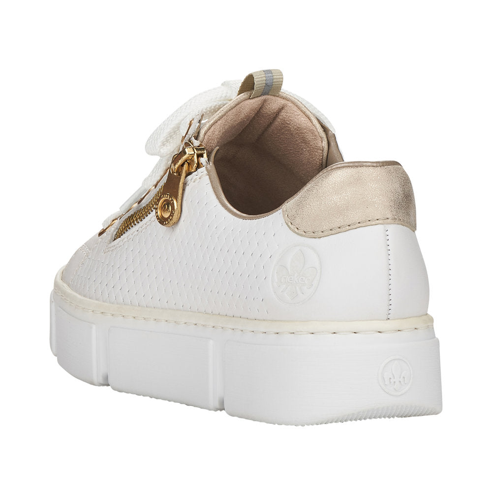 Rieker Contrast Trainer N5932-Footwear-White finn