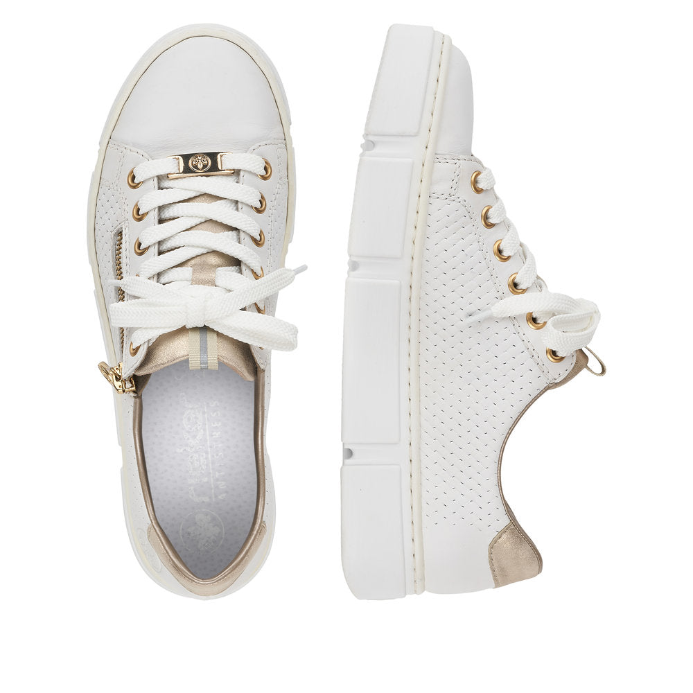 Rieker Contrast Trainer N5932-Footwear-White finn