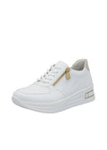 Rieker White Trainer N5932-Footwear-White finn