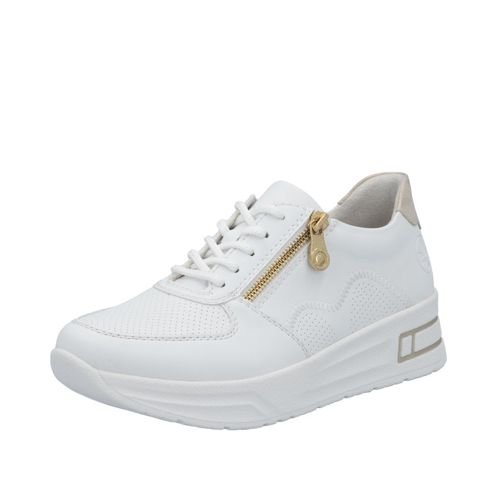 Rieker White Trainer N5932-Footwear-White finn