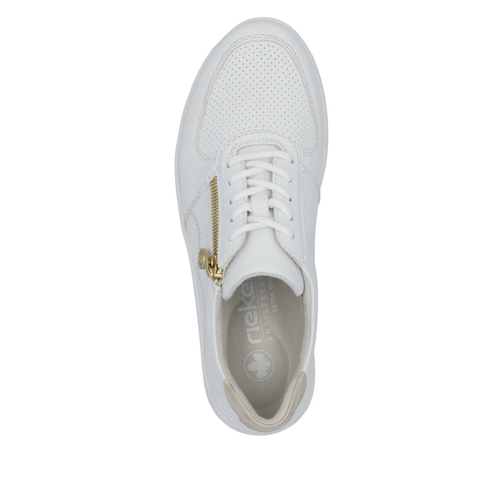 Rieker White Trainer N5932-Footwear-White finn