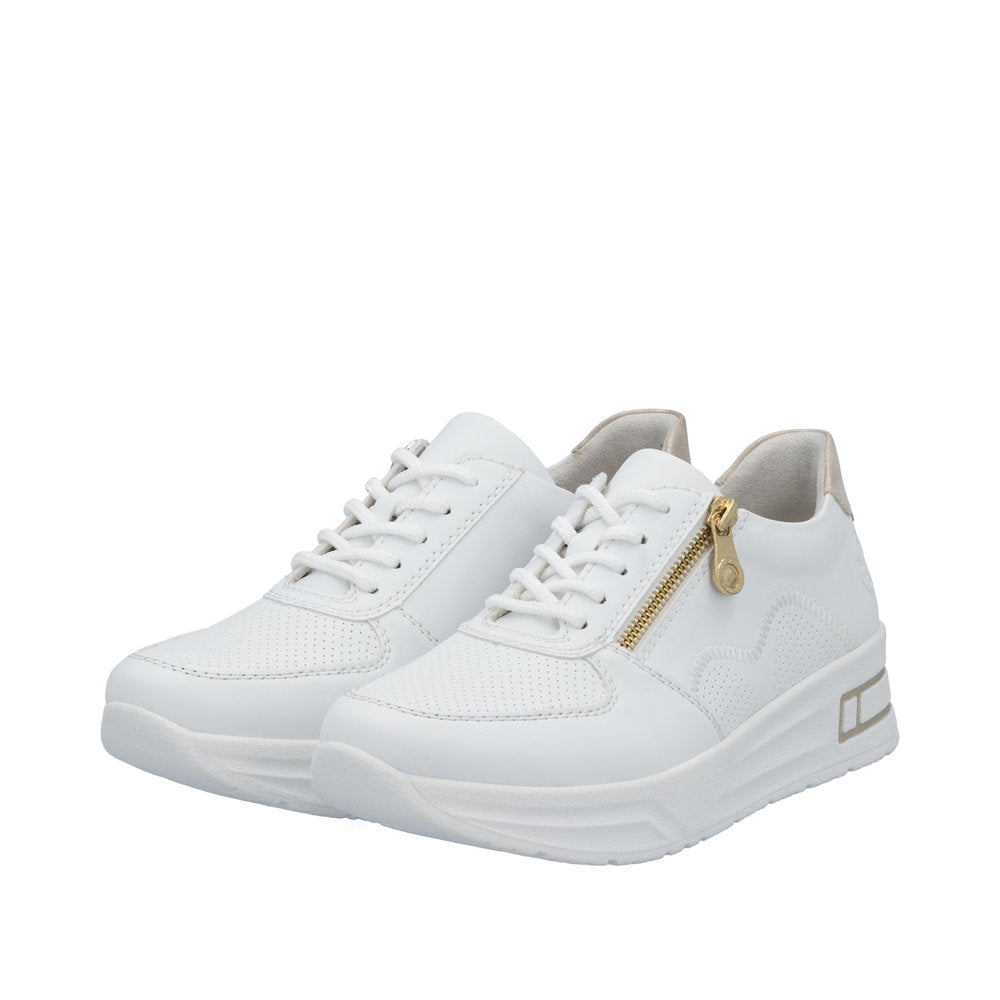 Rieker White Trainer N5932-Footwear-White finn