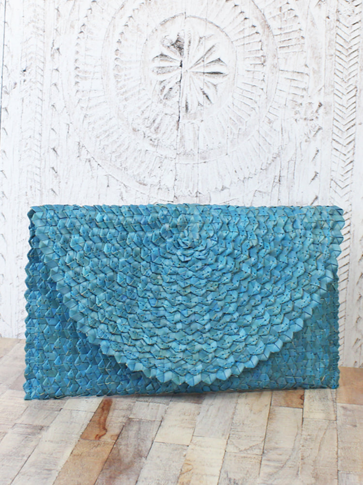 Pandam Leaf Clutch Bag-Bag-White finn