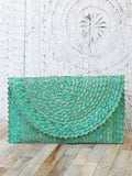 Pandam Leaf Clutch Bag-Bag-White finn