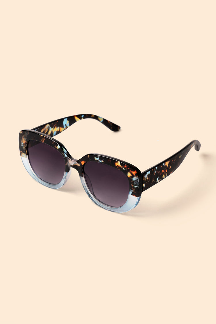 Powder Limited Edition Sunglasses - Polina - Tortoiseshell/Aqua-White finn