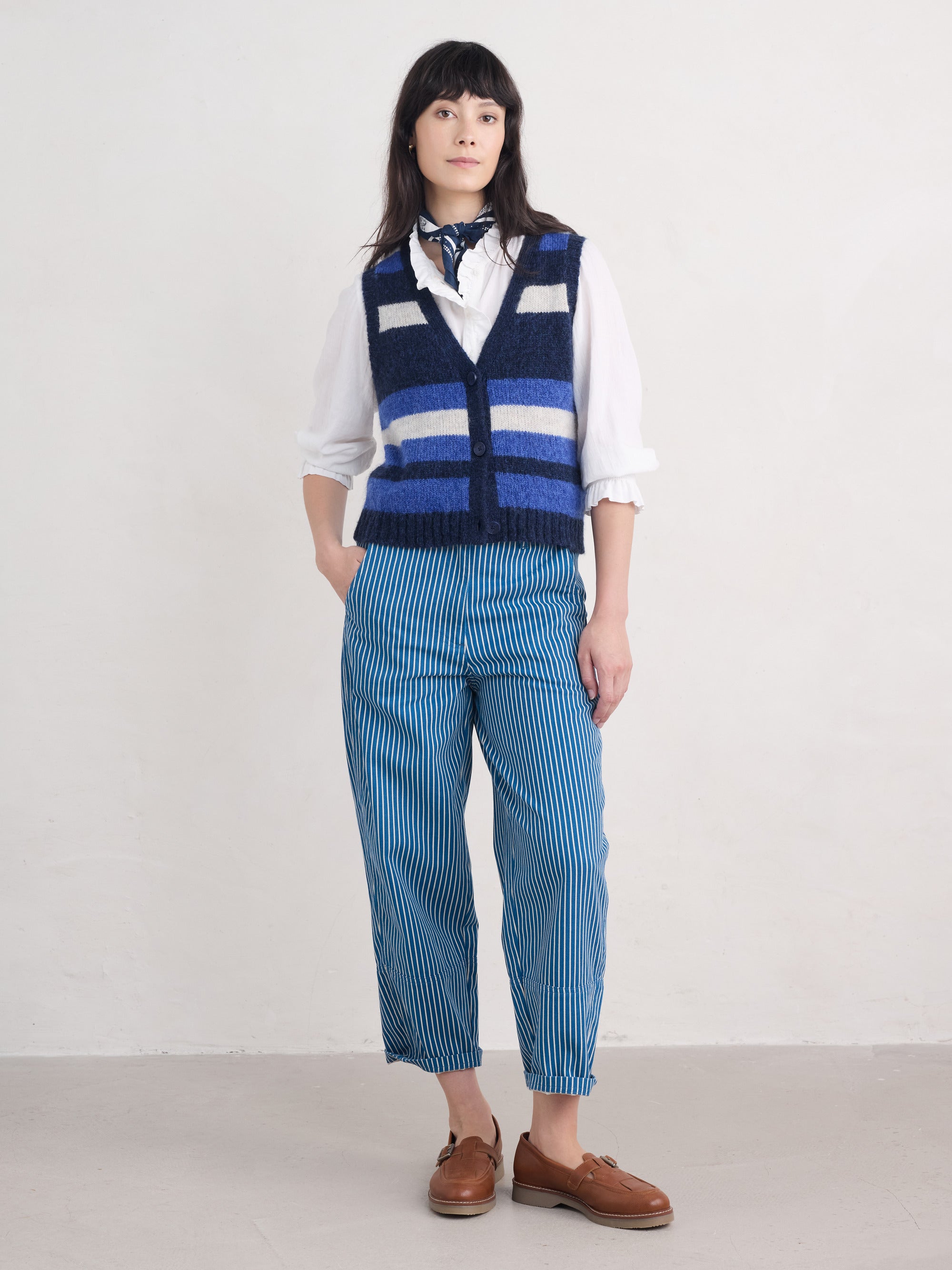 Seasalt Painted Forms Trouser-Trousers-White finn