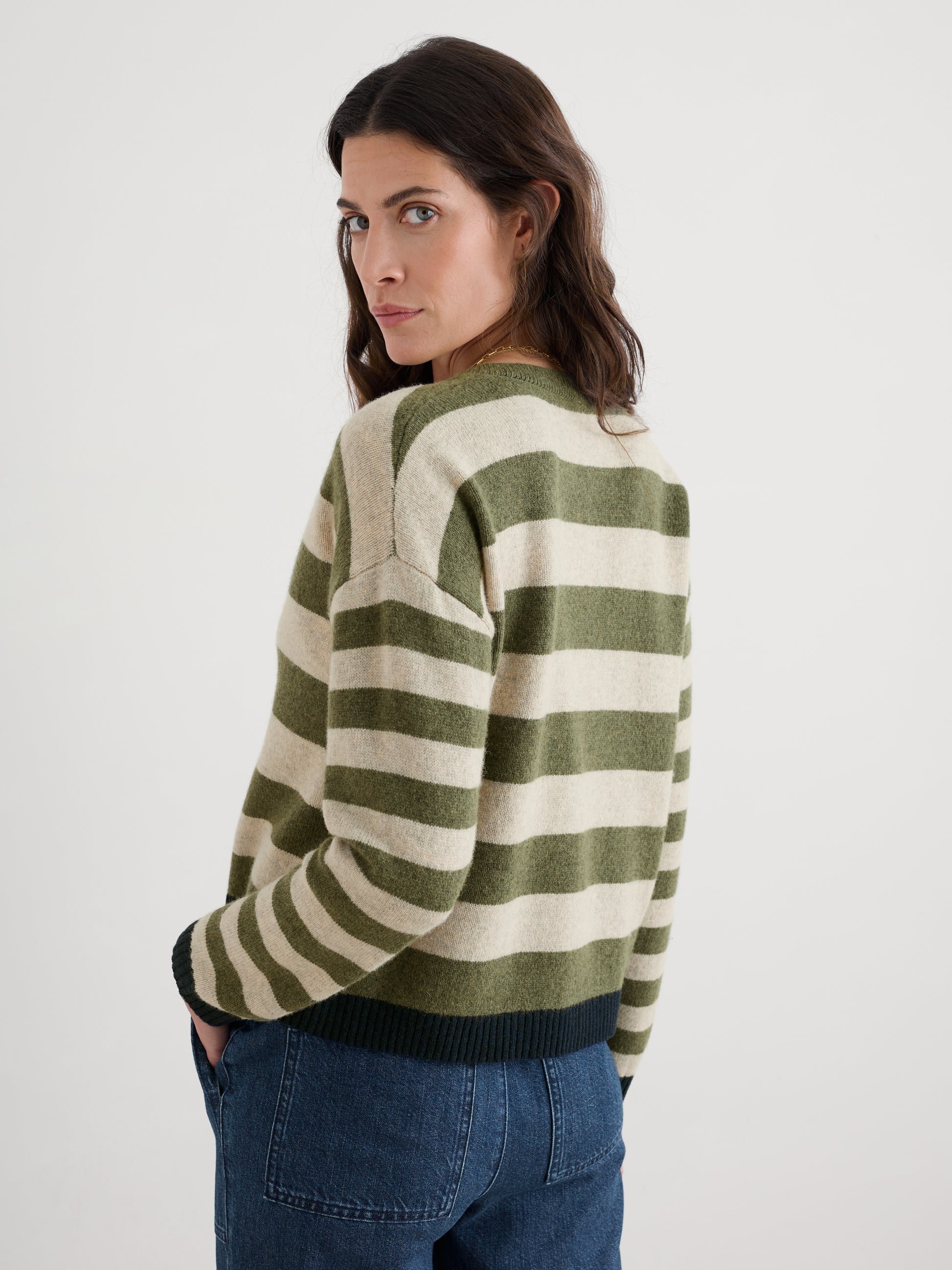 Seasalt Pinwell Striped Cardigan Made With Lambswool