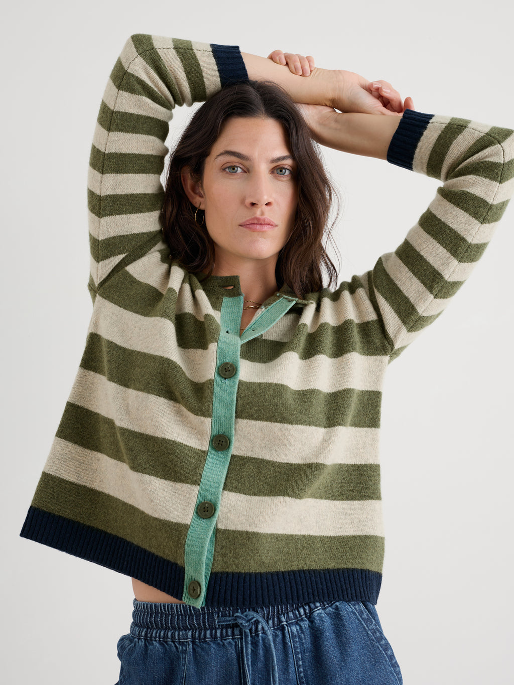 Seasalt Pinwell Striped Cardigan Made With Lambswool