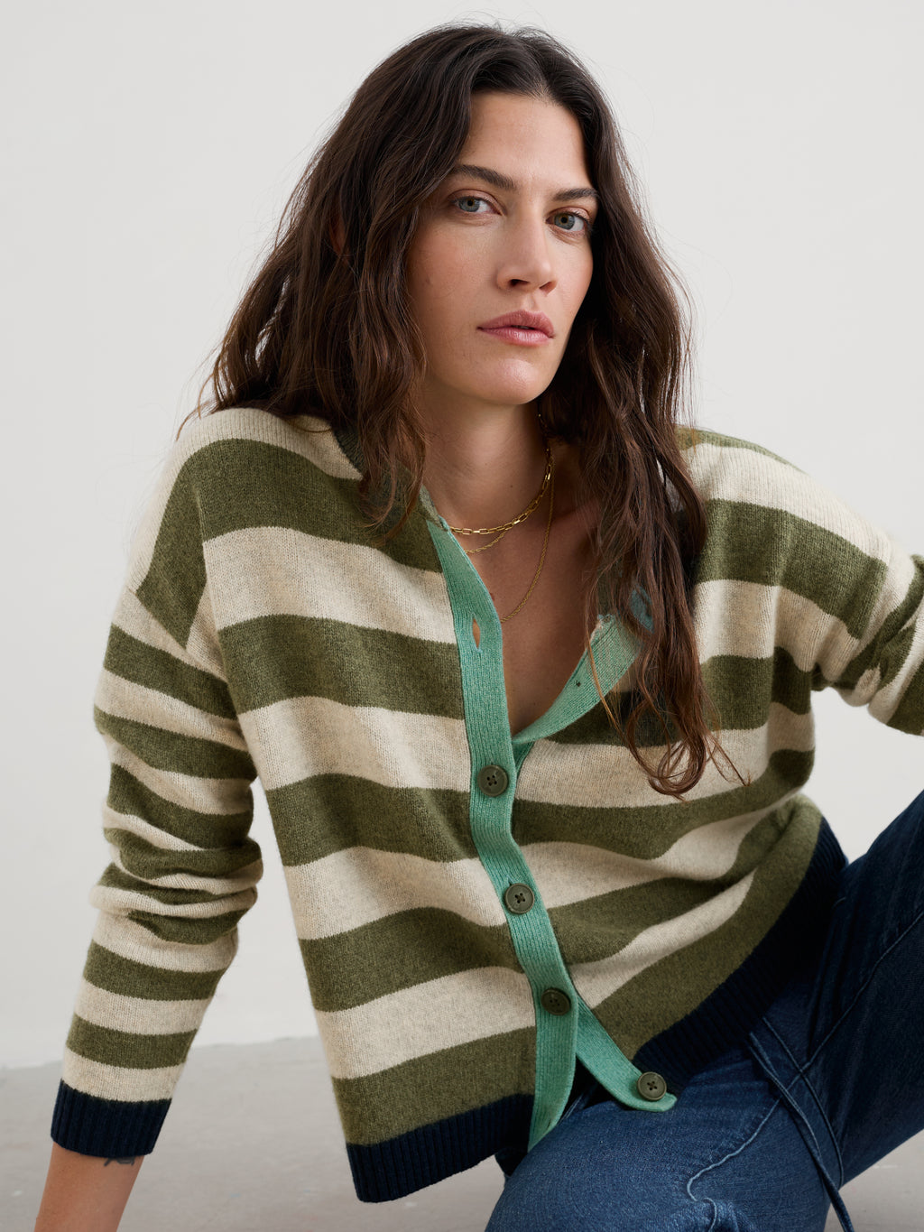 Seasalt Pinwell Striped Cardigan Made With Lambswool