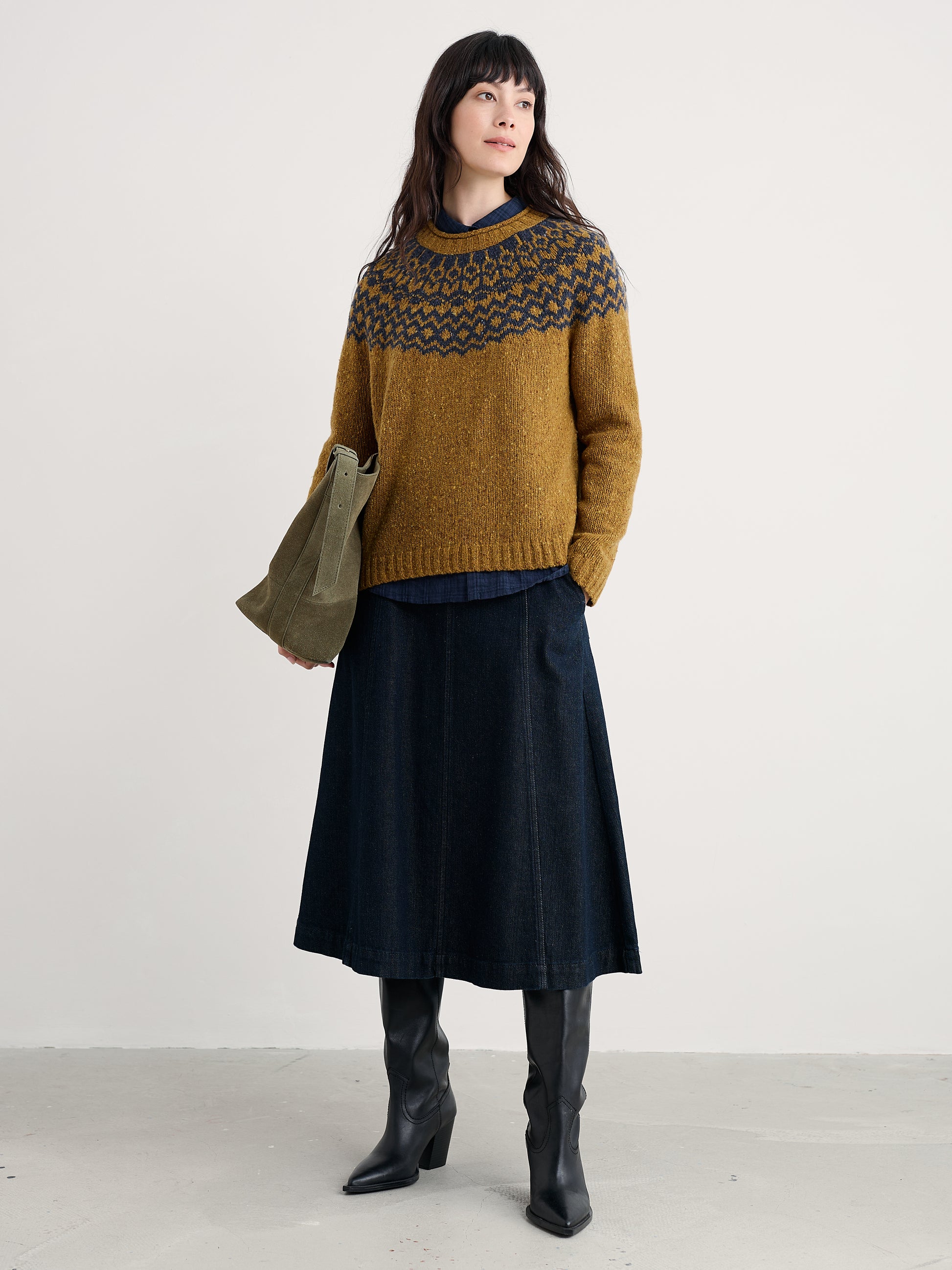 Seasalt Port Kinnis Fair Isle Jumper With Merino