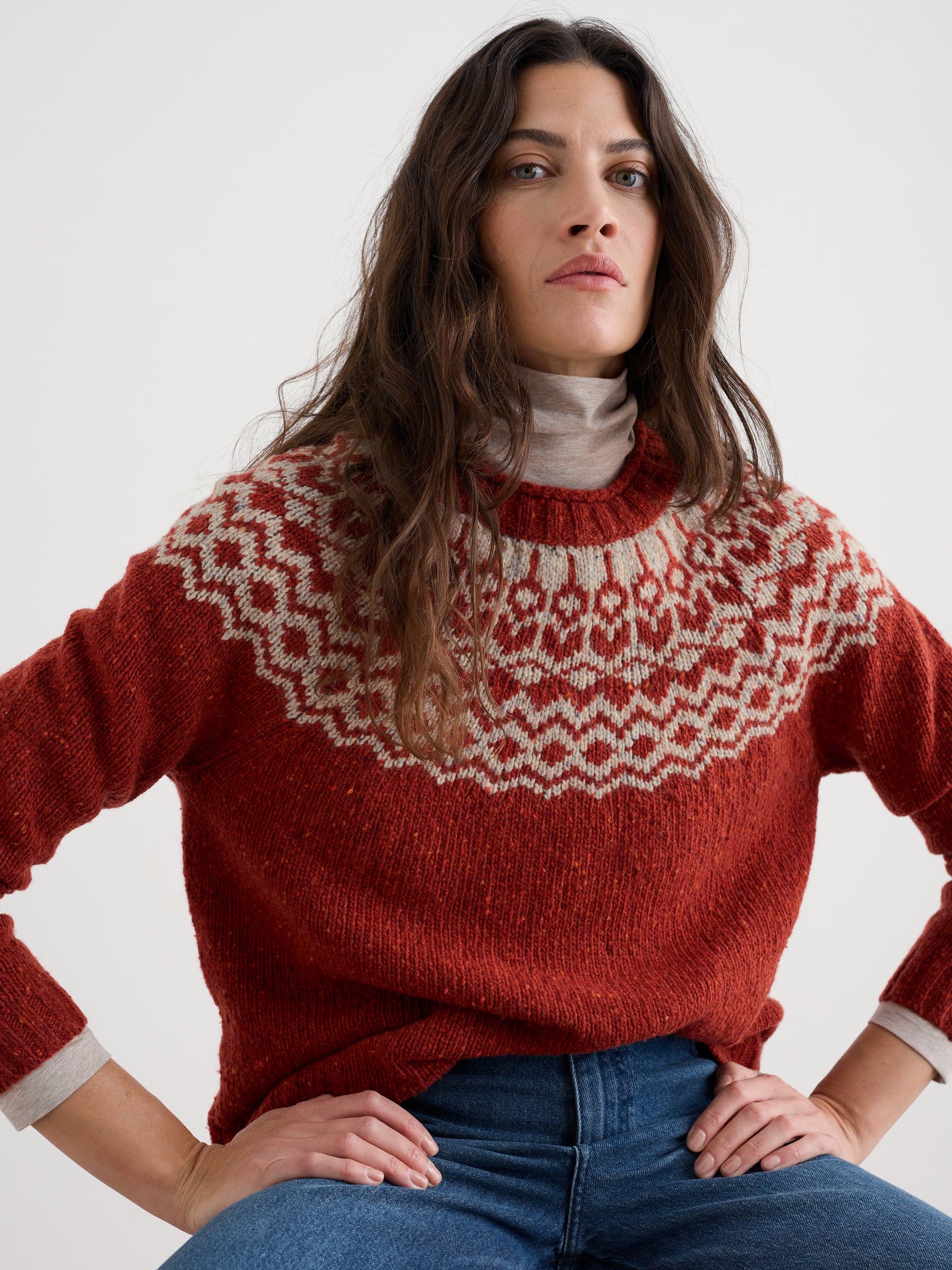 Seasalt Port Kinnis Fair Isle Jumper With Merino-Seasalt-White finn
