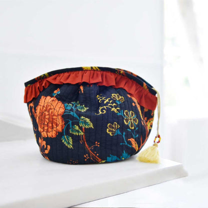 Burnt Orange Print Wash Bag