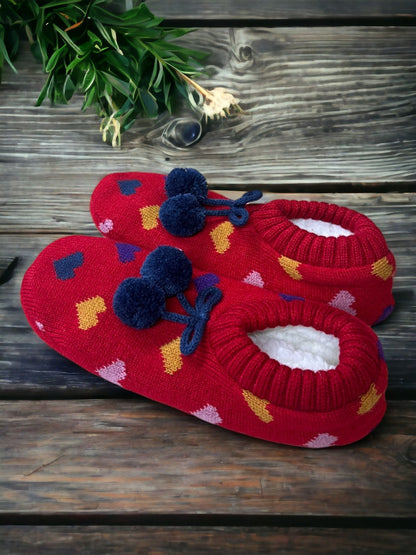 Happy Hearts Red Super Cosy Slipper Socks SL6212