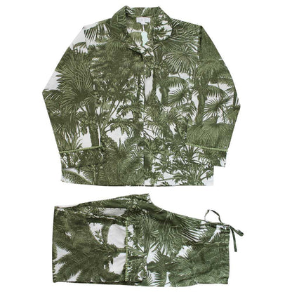 Tropical Green Fern print Pyjamas