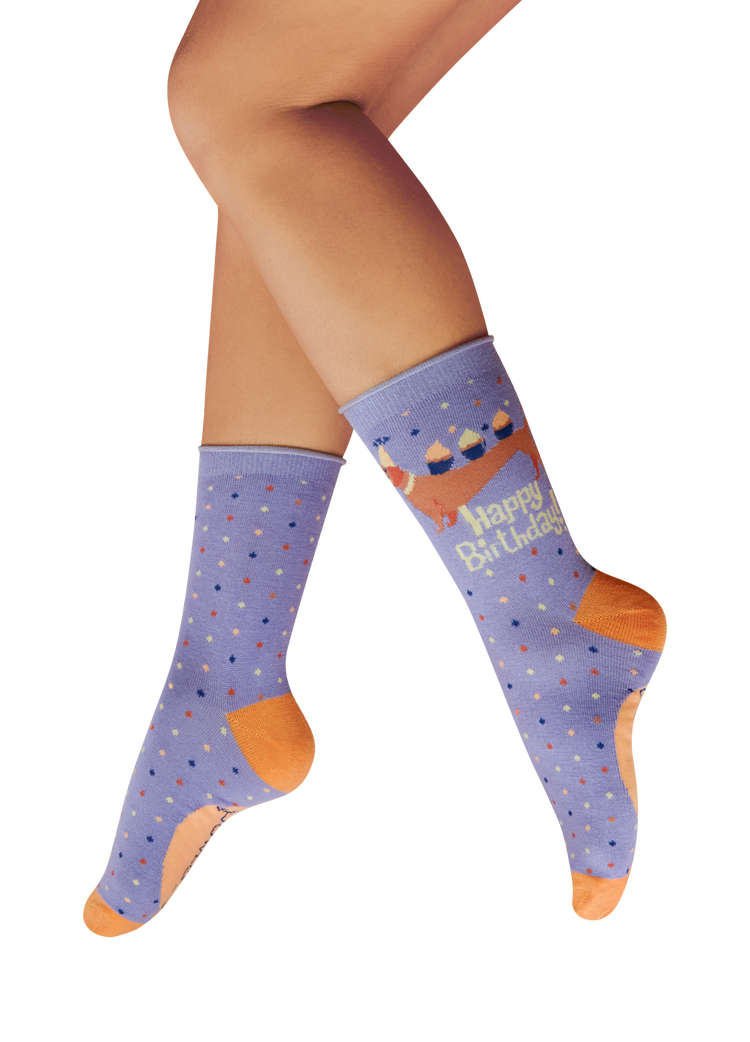 Powder Pup-cake Birthday party Ankle Socks-Socks-White finn