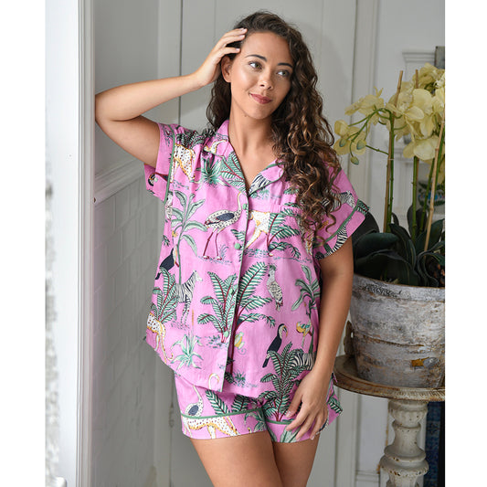 Pink Safari Short Pajamas