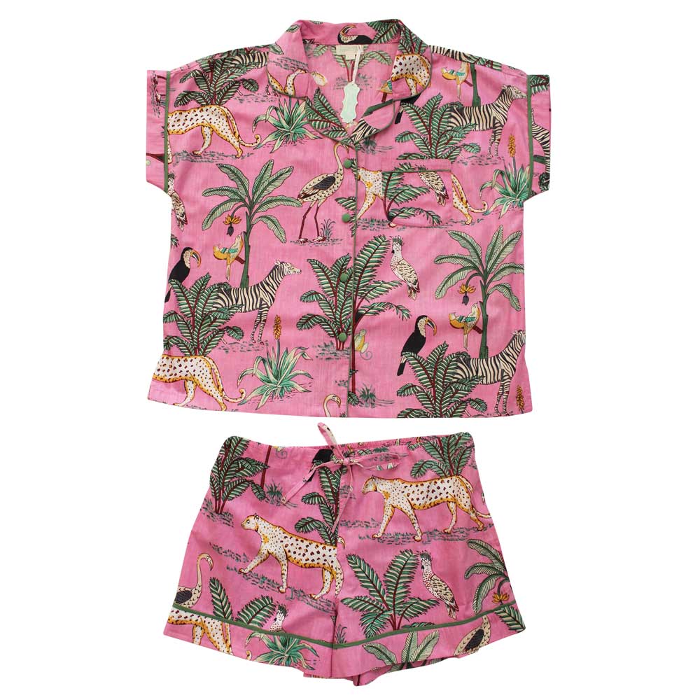 Pink Safari Short Pajamas