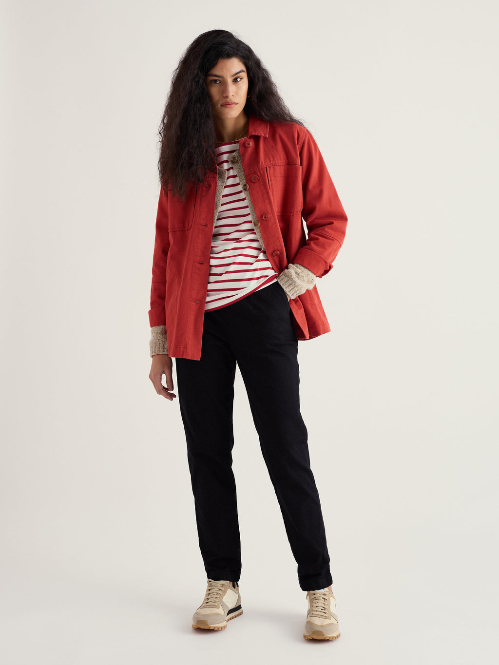 Seasalt Sailor Top - Breton Deep Rust-Seasalt-White finn