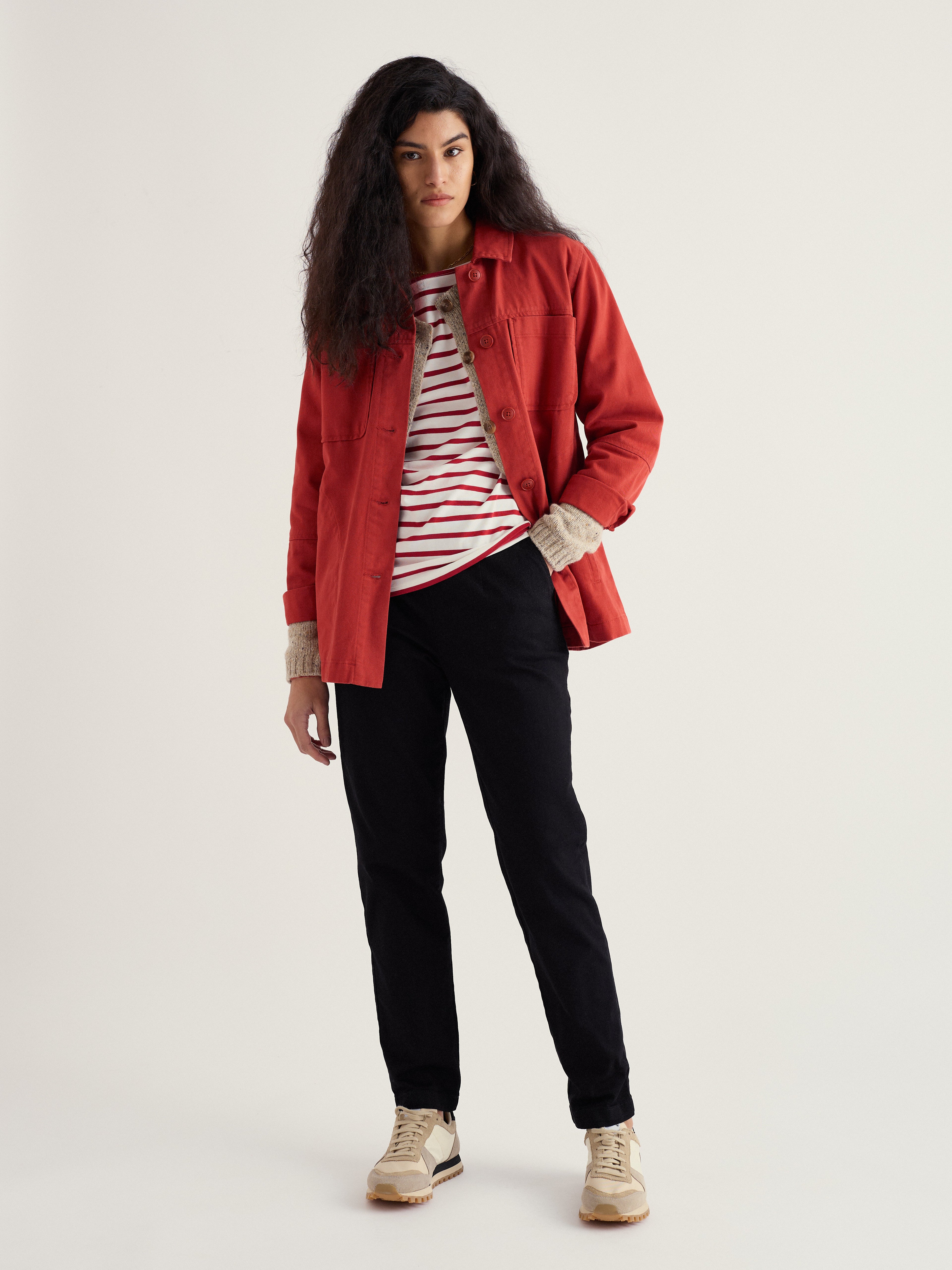 Seasalt Sailor Top - Breton Deep Rust-Seasalt-White finn
