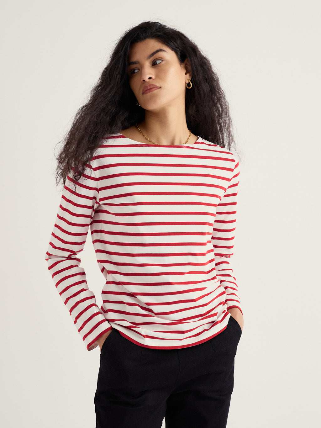 Seasalt Sailor Top - Breton Deep Rust-Seasalt-White finn