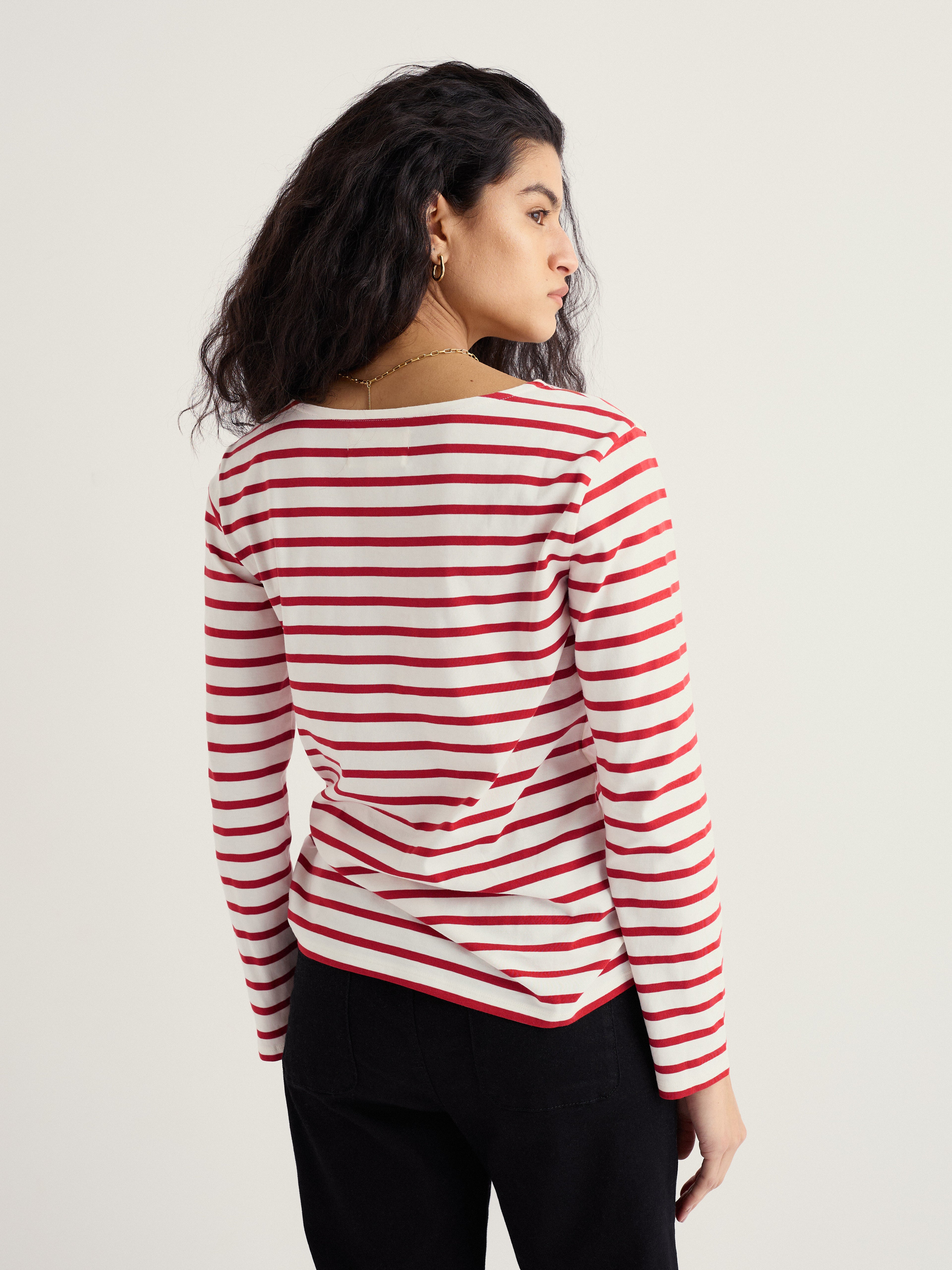 Seasalt Sailor Top - Breton Deep Rust-Seasalt-White finn