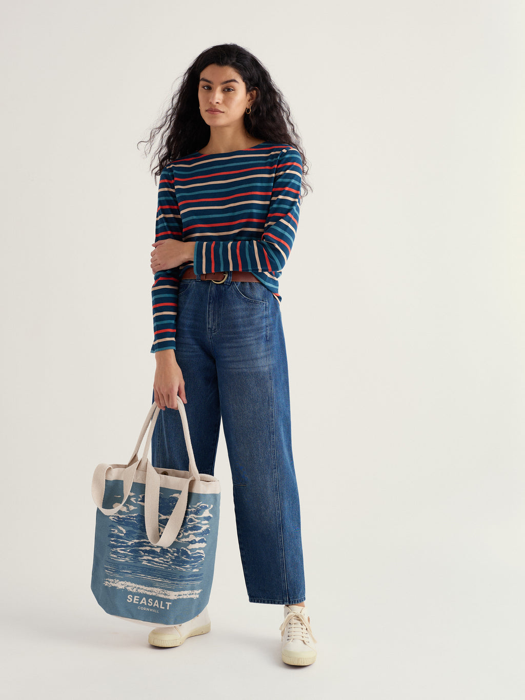 Seasalt Sailor Top - Tri Breton Eden-Seasalt-White finn