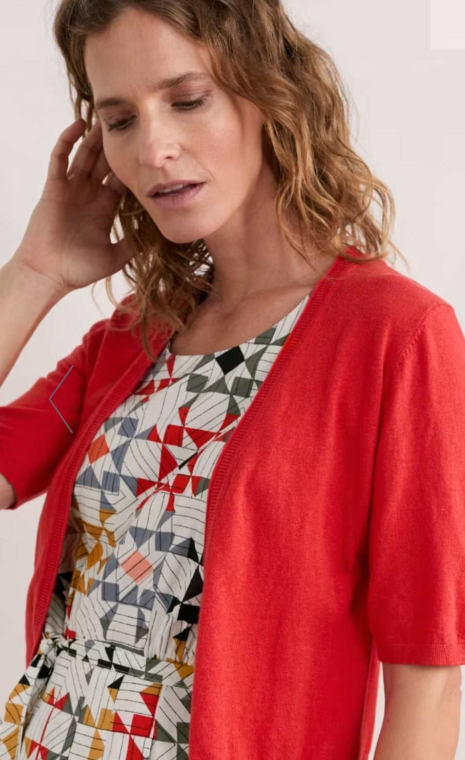 Maria Organic Cotton Cardigan-Knitwear-White finn