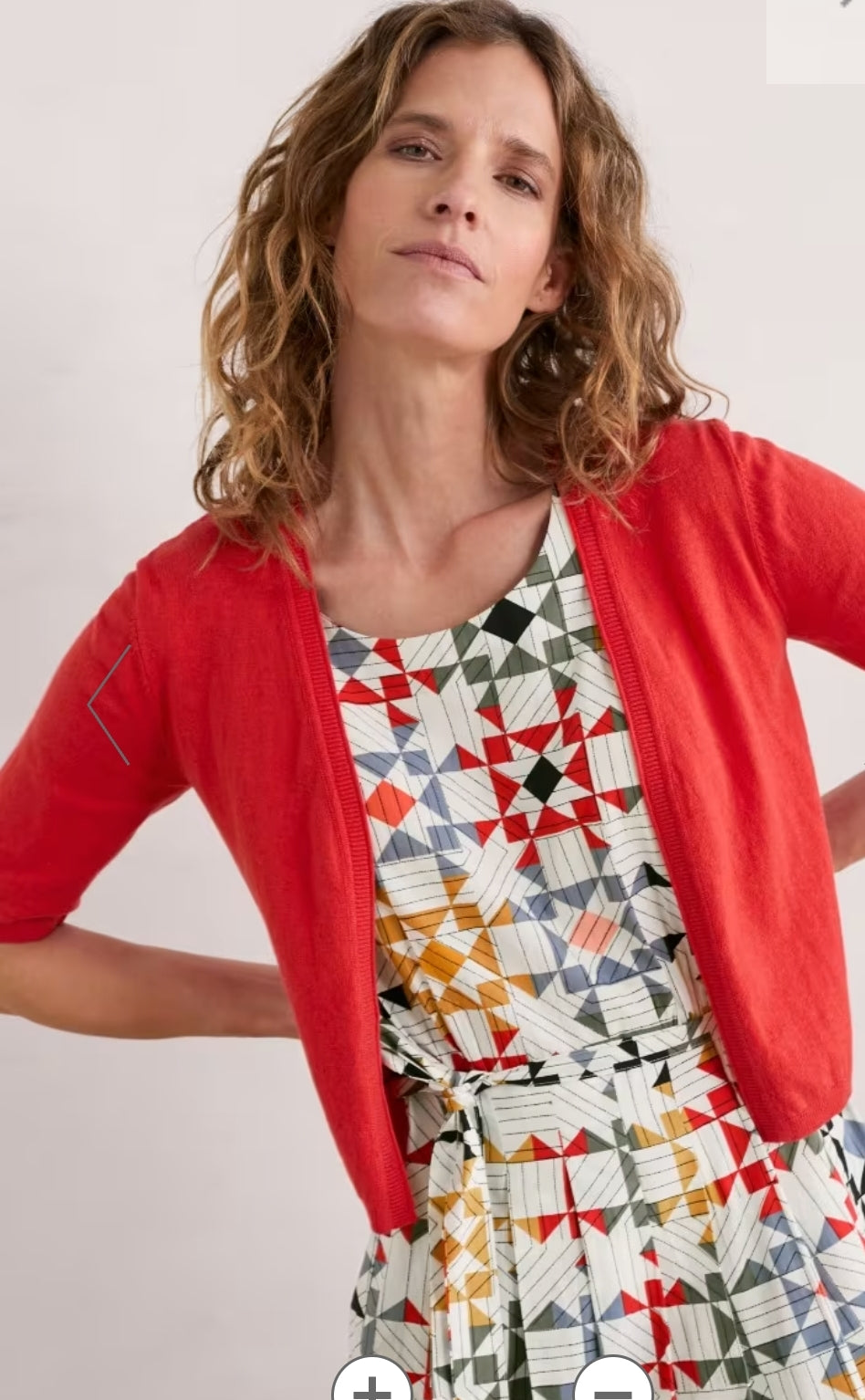 Maria Organic Cotton Cardigan-Knitwear-White finn