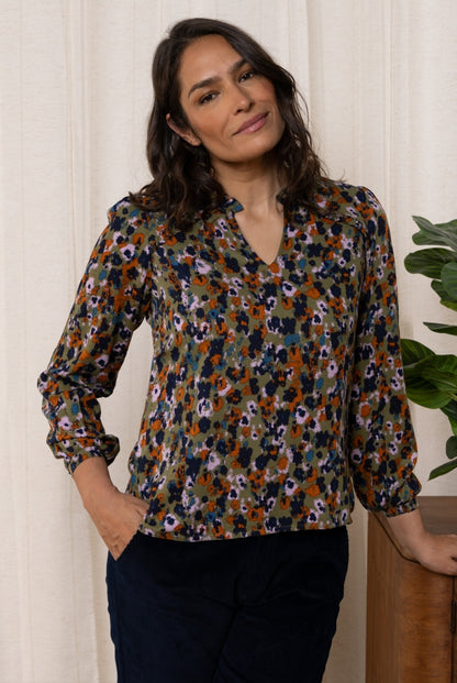 Liliy and Me Braidstone Blouse Floral Ikat