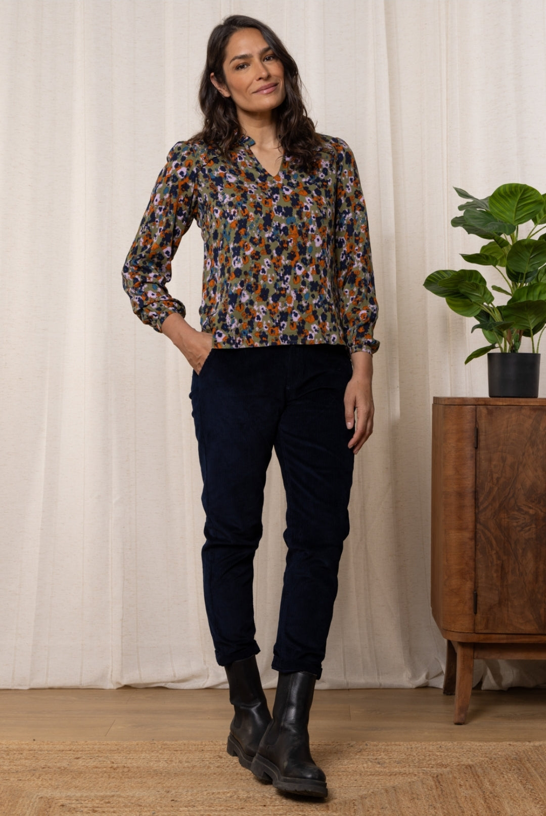 Liliy and Me Braidstone Blouse Floral Ikat